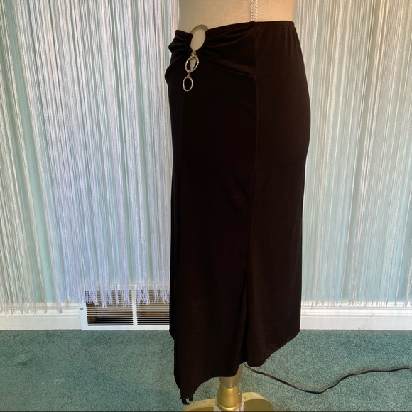 Black Slit Skirt - Picture 7 of 15